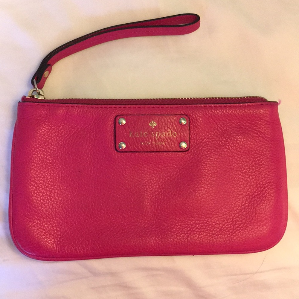 Hot pink kate spade wristlet